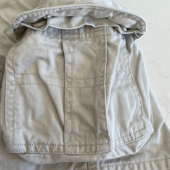 Faded Glory Khaki 100% Cotton Cargo Shorts with Belt Boys Size 14 - Picture 6 of 12